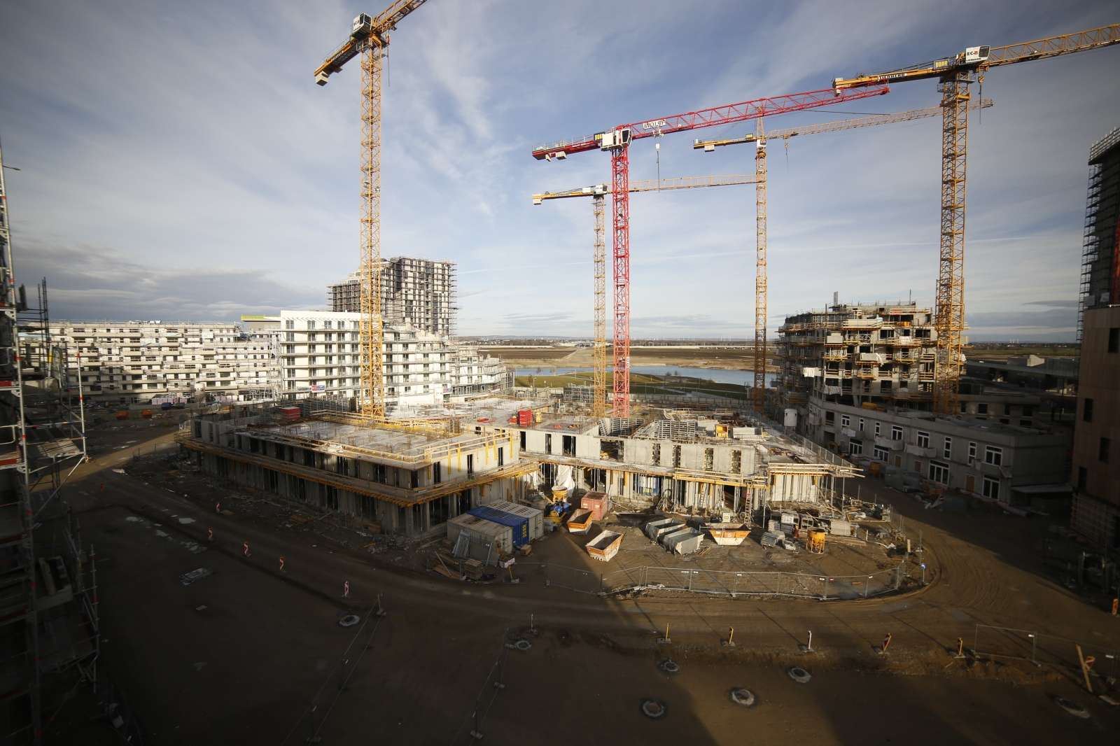 Construction progress in the time-lapse portal
